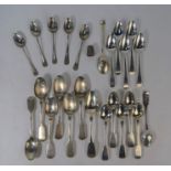 Georgian silver teaspoons and other silver