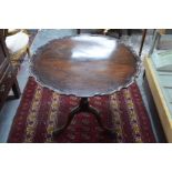 George III mahogany tilt-top tripod table