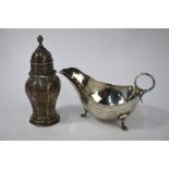 Silver sugar caster etc.