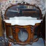 Victorian serpentine rosewood chiffonier