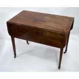 A Victorian cross-banded mahogany Pembroke table,