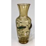 A 19th century amber glass vase
