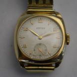 Gentleman's Vertex Revue 9ct gold wristwatch