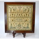 Three 19th century needlework samplers