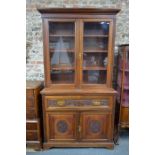 Victorian mahogany secretaire bookcase