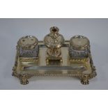 George III silver inkstand