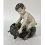 Royal Copenhagen model of a 'Faun with Bear'