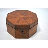 A Sheraton period figured mahogany trinket box