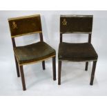 A companion pair of King George VI coronation chairs (1937) by Hands & Sons