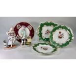 A pair of porcelain figures etc.