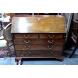 George III mahogany bureau