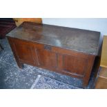 An early 18th century oak coffer