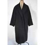 Lady's black alpaca coat