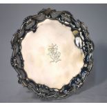 George II silver card-salver