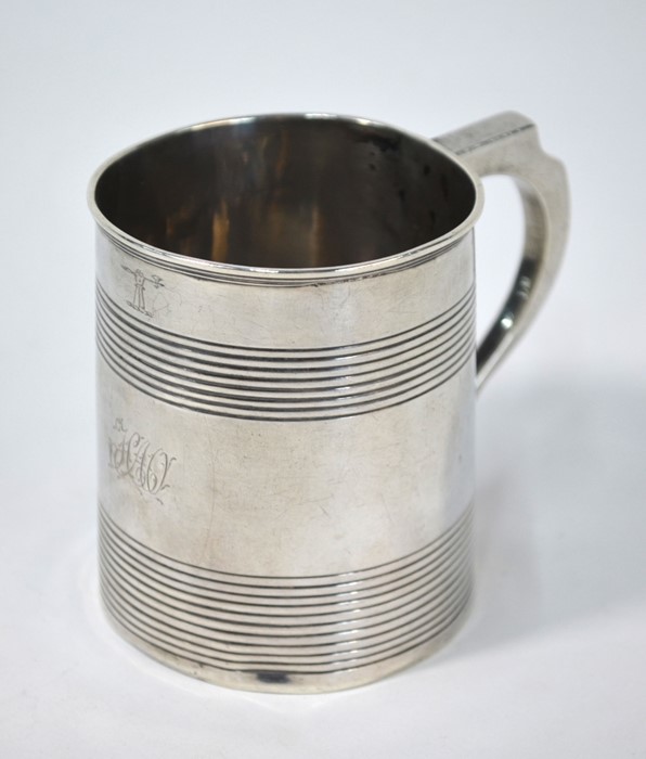 George III silver half-pint mug