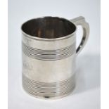 George III silver half-pint mug