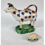 19th century Staffordshire cow creamer etc.