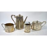 A Victorian silver four-piece tea/coffee service