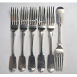 Victorian silver OEP silver dessert forks