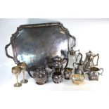Assorted electroplated tableware etc.