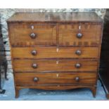 A Victorian mahogany secretaire chest