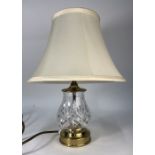 A Waterford crystal table lamp