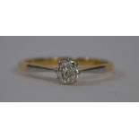 A single stone old cut diamond ring