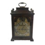 A Georgian mahogany cased twin fuse table or bracket clock