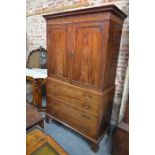 A 19th century mahogany linen press