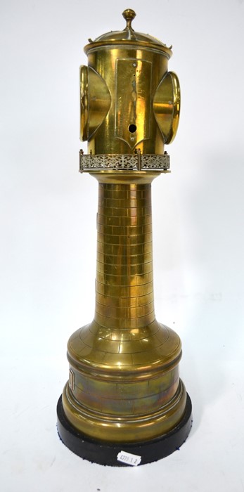 A 19th century French brass table clock/aneroid barometer - Image 2 of 6