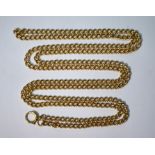 A 9ct yellow gold belcher chain