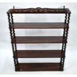 Victorian rosewood wall shelf