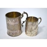 Silver Christening mugs
