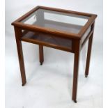 A mahogany vitrine table, early 20th century