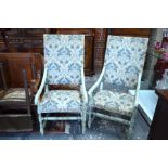 Pair of 18th century style armchairs