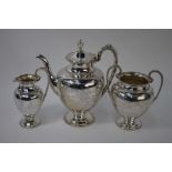 Victorian silver tea service