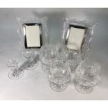 Waterford Crystal - Four 'Lismore' brandy goblets etc
