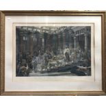 The Queen of Sheba's Visit to King Solomon photogravure plate