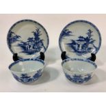 Two Chinese Nanking Cargo tea bowls and saucers
