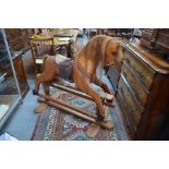 'House of Marbles', Devon, a traditional handmade mahogany rocking horse