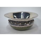 Garrard silver and turned marble bowl