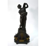 A 19th century Continental brown patinated bronze classical female figure