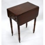 Victorian mahogany drop leaf occasional table