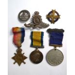 Medals - 1914-15 Star to 15376 Pte. W.G. Bartlett Hamp. R.; 30187 Pte. H.C. Hart, R.A.M.C.