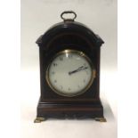 A George III satinwood cross-banded maple and mahogany cased dome top mantel clock