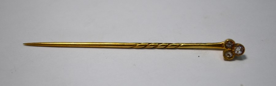 An Edwardian yellow gold stick pin - Image 3 of 3