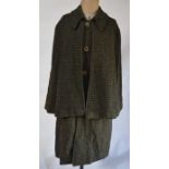 Lady's Harris tweed coat and reversible wool cape etc.