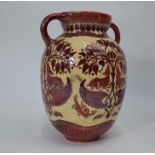 A Victorian Maw & Co Arts and Crafts pottery vase