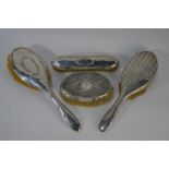 Silver-backed hairbrushes