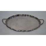 19th century electroplated oval tray